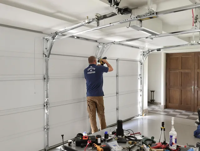 Norco Garage Door Repair certified technician performing precision garage door repair in Norco