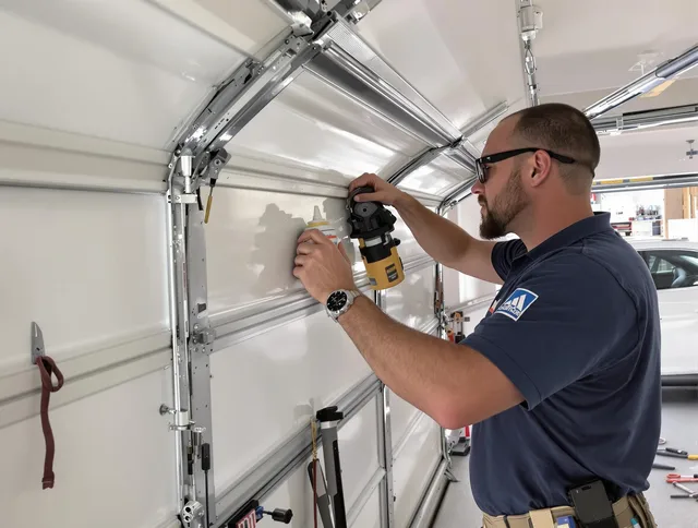 Norco Garage Door Repair technician quieting a noisy garage door in Norco