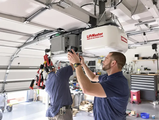 Norco Garage Door Repair technician performing advanced diagnostics on garage opener in Norco