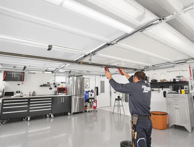 Overhead garage door repair service by Norco Garage Door Repair in Norco