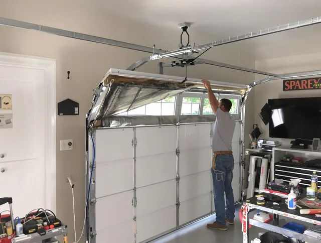 Garage door section replacement by Norco Garage Door Repair in Norco